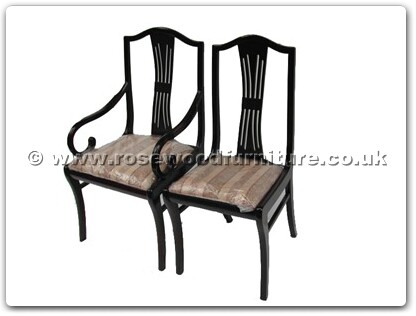 Rosewood Furniture Range  - ff7055msidechair - Monaco style dining side chair with fixed cushion
