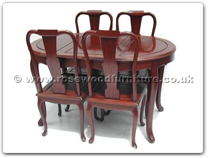 Rosewood Furniture Range  - ff7301f - Oval dining table french design with 4 chairs