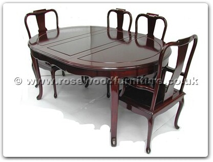 Rosewood Furniture Range  - ff7302f - Oval dining table french design with 2+4 chairs