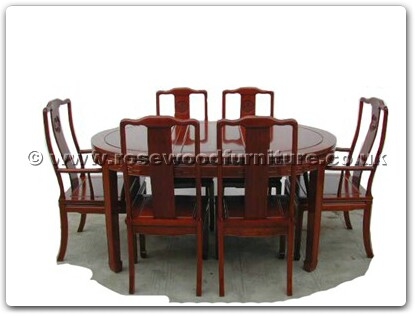 Rosewood Furniture Range  - ff7302l - Oval dining table longlife design with 2+4 chairs