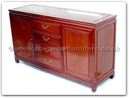 Rosewood Furniture Range  - ff7313pb - Buffet with 4 drawers and 2 doors plain design
