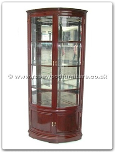 Rosewood Furniture Range  - ff7315bn - Corner cabinet french design with spot light and mirror back