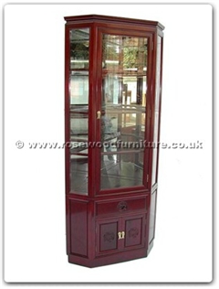 Rosewood Furniture Range  - ff7316l - Corner cabinet longlife design with spot light and mirror back