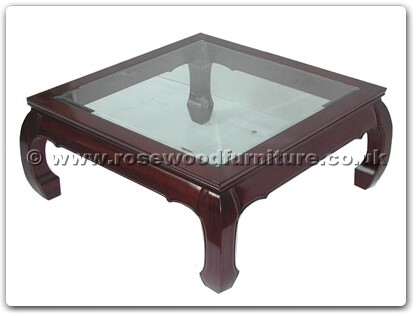 Rosewood Furniture Range  - ff7329cg - Bevel glass top curved legs coffee table