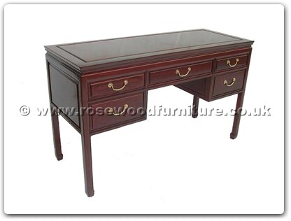 Rosewood Furniture Range  - ff7342p - Desk with 5 drawers plain design