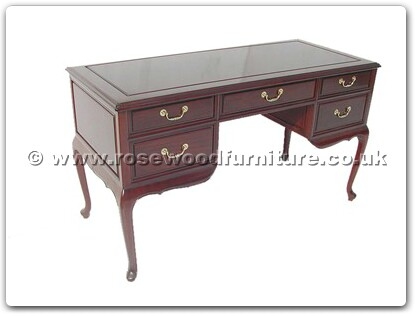 Rosewood Furniture Range  - ff7344 - Queen ann legs desk with 5 drawers