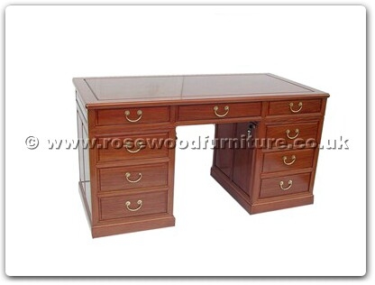 Rosewood Furniture Range  - ff7345p - Desk with 8 drawers plain design with sides locks
