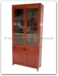 Rosewood Furniture Range  - ff7350p - Bookcase with 2 drawers and 2 doors plain design