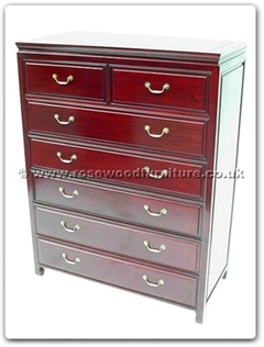 Rosewood Furniture Range  - ff7355p - Chest of 7 drawers plain design