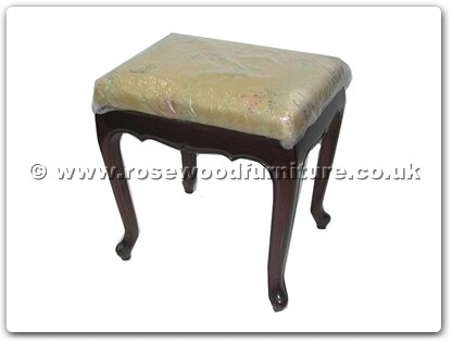 Rosewood Furniture Range  - ff7357os - Queen ann legs stool with fixed cushion
