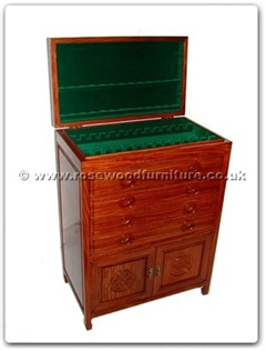 Rosewood Furniture Range  - ff7368l - Cutlery cabinet longlife design - All Drawers Felt Lined