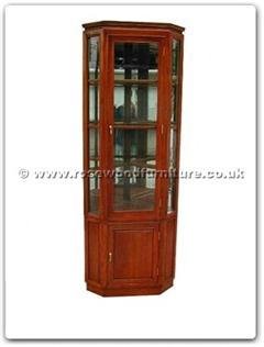 Rosewood Furniture Range  - ff7416p - Corner cabinet plain design with spot light and mirror back