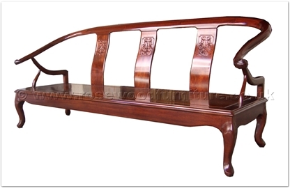 Rosewood Furniture Range  - ff7434ff - Ox bow sofa french design - flower carved