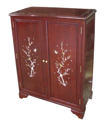 Rosewood Furniture Range  - ff7468 - Shoes cabinet mother of pearl inlaid