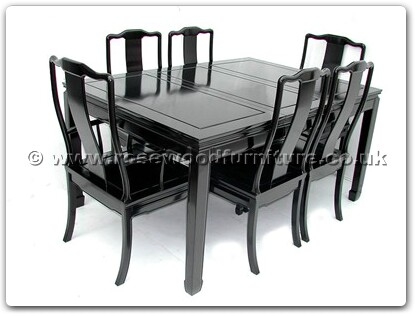 Rosewood Furniture Range  - ff7605p - Sq dining table plain design with 2+4 chairs