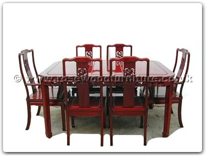 Rosewood Furniture Range  - ff7606d - Round corner dining table dragon design with 2+4 chairs