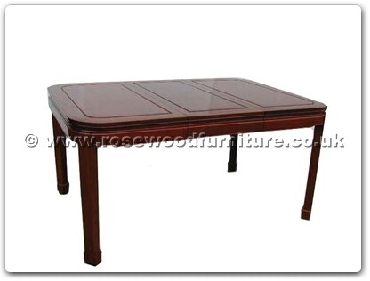 Rosewood Furniture Range  - ff7606p - Round corner dining table plain design with 2+4 chairs