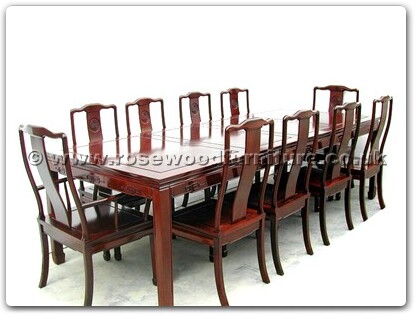 Rosewood Furniture Range  - ff7905l - Sq dining table longlife design with 2+8 chairs