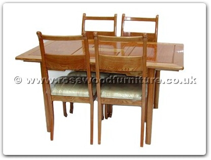 Rosewood Furniture Range  - ffasdin - Ash wood folding extension sq dining table with 4 side chairs