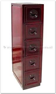 Rosewood Furniture Range  - ffb5cdl - Cabinet with 5 c.d. drawers longlife design
