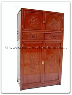 Rosewood Furniture Range  - ffbarmoire - Armoire F and B Design With 5 Drawers Inside Of Bottom Doors