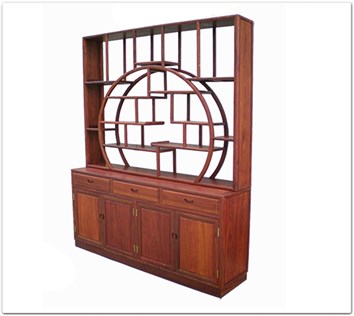 Rosewood Furniture Range  - ffbct - Buffet w/3 drawers and 4 doors plain design w/curio top