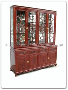 Rosewood Furniture Range  - ffbg72hut - Buffet F and B Design Tiger Legs With Top Spot Light and Mirror Back