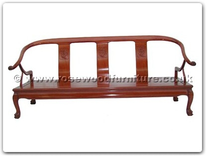 Rosewood Furniture Range  - ffbtbench - Bench Solid F and B Design Tiger Legs