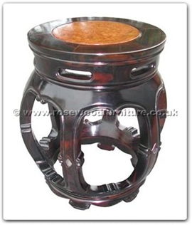 Rosewood Furniture Range  - ffbwdstool - Black wood drum stool