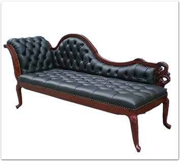 Rosewood Furniture Range  - ffclbfc - Chaise longue w/buttoned fabric covering