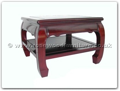 Rosewood Furniture Range  - ffclsend - Curved Legs End Table With Shelf