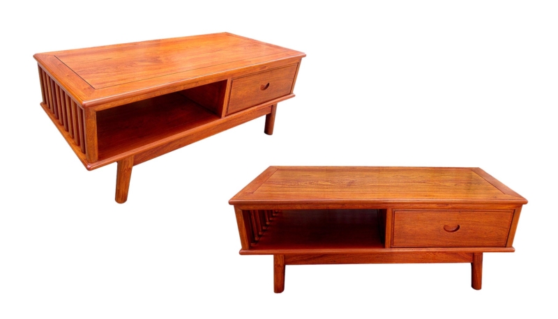 Rosewood Furniture Range  - ffcofpdo - coffee table plain design w/1 drawer & 1 open section