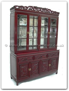 Rosewood Furniture Range  - ffd60hutch - Buffet with top dragon design with spot light and mirror back