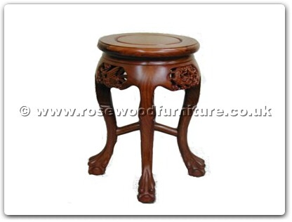 Rosewood Furniture Range  - ffdptstool - Stool dragon and phoenix design tiger legs