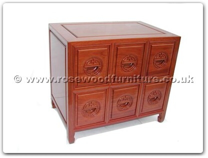 Rosewood Furniture Range  - ffel6cd - C.d. cabinet with 6 drawers longlife design