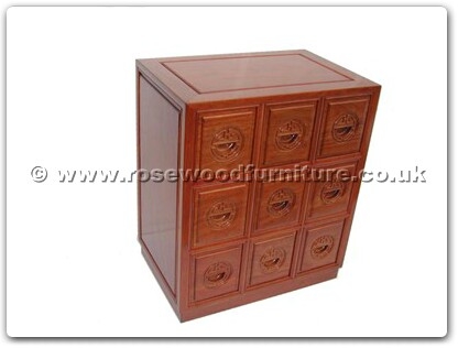 Rosewood Furniture Range  - ffel9cd - C.d.cabinet with 9 drawers longlife design