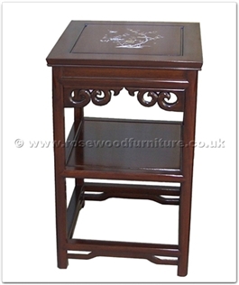 Rosewood Furniture Range  - fff31a2end - End table mother of pearl inlay