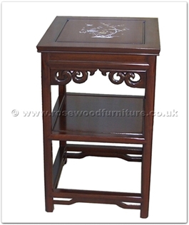 Rosewood Furniture Range  - fff31a2end - End table mother of pearl inlay
