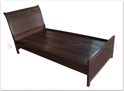 Rosewood Furniture Range  - fff33abed - Blackwood curved top twins bed flower carved