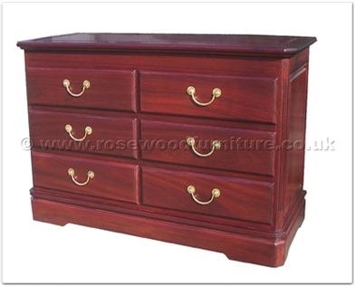 Rosewood Furniture Range  - fff6chest - Chest of 6 drawers french design