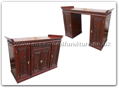 Rosewood Furniture Range  - fffyaltdlml - Altar cabinet dlmch-mlzj carved w/1 drawer & 4 doors
