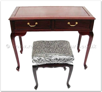 Rosewood Furniture Range  - ffgq36desk - Queen ann legs desk with stool