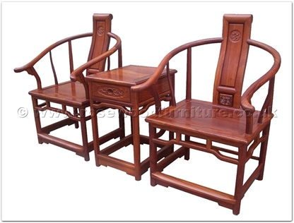 Rosewood Furniture Range  - ffhboxch - High back ox bow 
arm chair dragon carved
