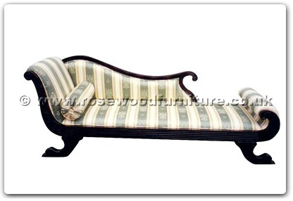 Rosewood Furniture Range  - ffhfb034 - Rosewood Chaise longue with fabric covering