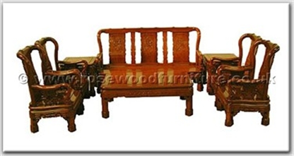 Rosewood Furniture Range  - ffhfl008 - Rosewood Sofa Set 8Pcsith Set Excluding Cushion