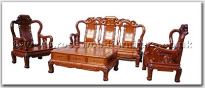 Rosewood Furniture Range  - ffhfl014 - Rosewood Sofa Set 8 Pcsith SetExcluding Cushion Couch