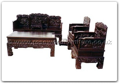 Rosewood Furniture Range  - ffhfl026 - Rosewood Sofa Set 9Pcsith SetChinese Ancient PeopleExcluding Cushion Couch