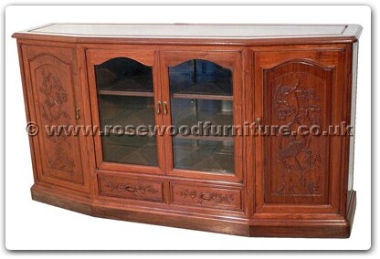 Rosewood Furniture Range  - ffhfl094 - Rosewood Cabinet with F and B 2drawers and 2 doors