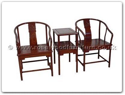 Rosewood Furniture Range  - ffhfl123 - Rosewood Arm Chair3Pcsith Set Excluding Cushion Armchair