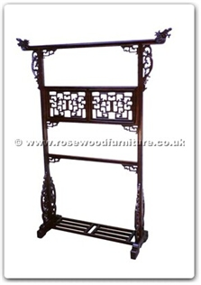 Rosewood Furniture Range  - ffhfl124 - Rosewood Clothes Rack with dragon Design